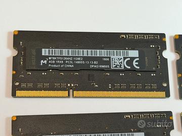 4x RAM Micron 4GB DDR3L 1866 SO-DIMM (16GB)
