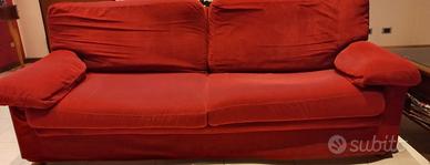 Divano MARCO DELLA PRIULA - Velluto Rosso - Made i