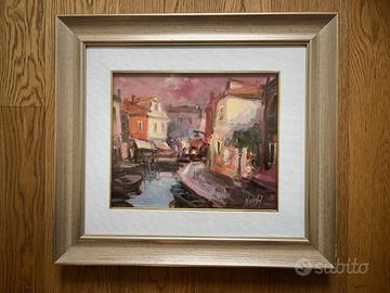 Quadro di Giancarlo Novello, scorcio di Venezia