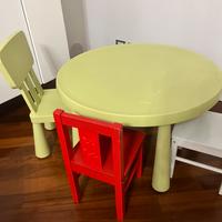 Tavolo bambini mammut ikea e 3 sedie