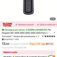 pulsantiera Peugeot 307