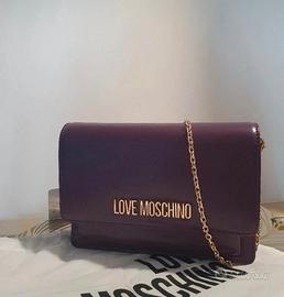Love Moschino borsa clutch a tracolla viola