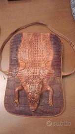 borsa un vera pelle di coccodrillo 