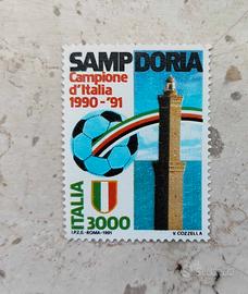 Francobollo Sampdoria 1990/91