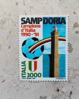 Francobollo Sampdoria 1990/91