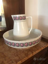 Brocca e Catino Ceramiche Richard, fine ottocento