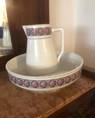 Brocca e Catino Ceramiche Richard, fine ottocento