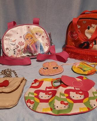 borse bambina vari colori dimensioni e materiali