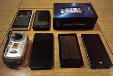 5 Smartphone Cellulare Telefono + Fotocamera ROTTI