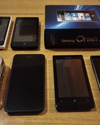 5 Smartphone Cellulare Telefono + Fotocamera ROTTI