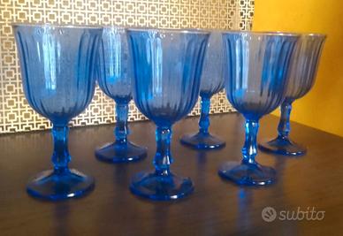Set 6 calici blu Crisal Glass Belém – con scatola