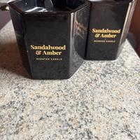 2 candele profumate Sandalwood & Amber