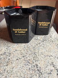 2 candele profumate Sandalwood & Amber
