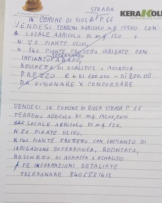 Terreno con casa