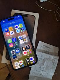 Iphone 15 pro max blu titanio