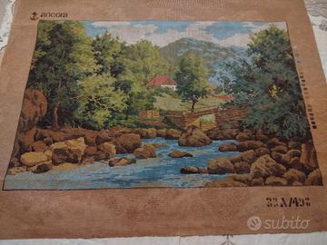 Arazzo vintage da ricamo punto croce 