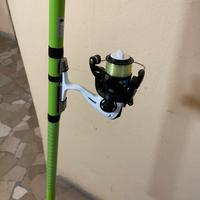 Kit Pesca Trota Torrente Canna Teleregolabile 5M