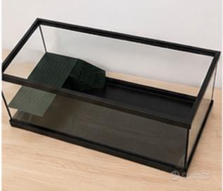 Acquario per tartarughe - Nero 55x30x20 cm