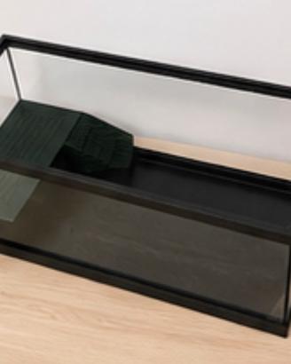 Acquario per tartarughe - Nero 55x30x20 cm