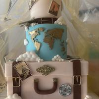 Torta tema viaggio