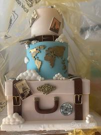 Torta tema viaggio