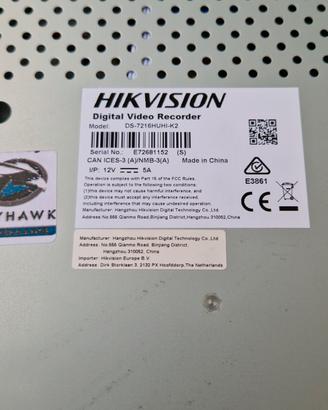 DVR Videoregistratore Hikvision DS-7216HUHI-K2