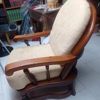 coppia poltrone in legno