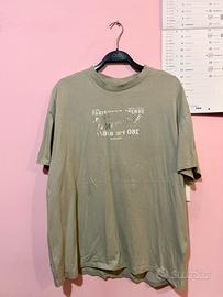 T-shirt verde salvia con stampa / Parisienne S