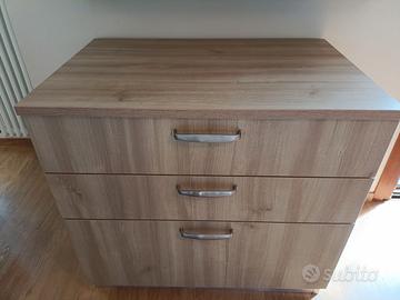 Cassettiera rovere sbiancato 90 x 60 x 85