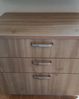 Cassettiera rovere sbiancato 90 x 60 x 85