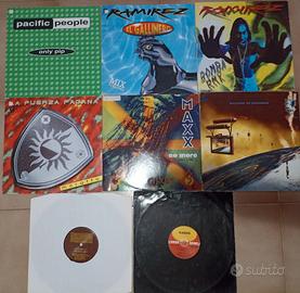 Lotto 8 dischi mix vinile musica dance anni 90 