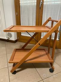 Foppapedretti Sprint Carrello Portavivande, Noce