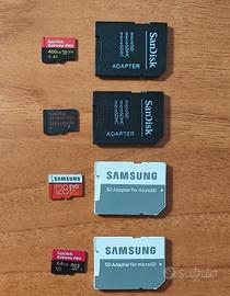 Schede Micro SD 256GB + 128GB + 64GB Sandisk 