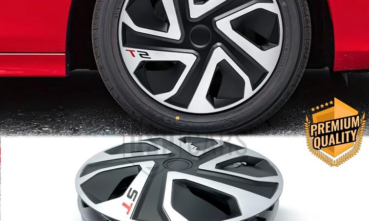 4 Copricerchi per FORD 14 Pollici Silver e Nere ST