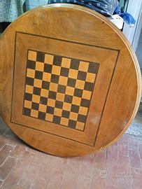 Tavolo vero vintage da scacchi 4 gambe