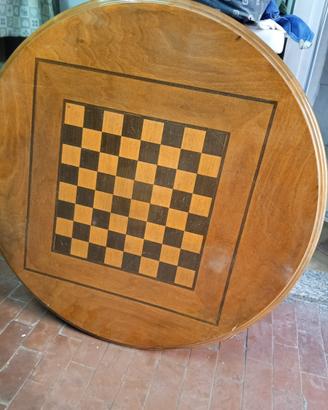 Tavolo vero vintage da scacchi 4 gambe