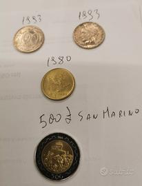 4 monete vecchio Conio Italia