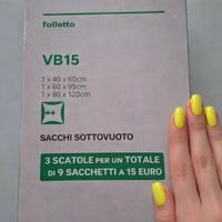 3 x SACCHETTI SOTTOVUOTO FOLLETTO VB15 