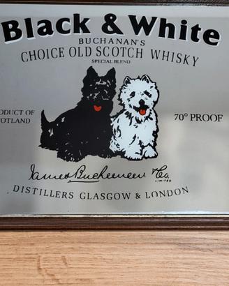 Specchio pubblicitario Black & White scotch Whisky