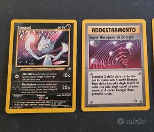 2 carte rare set neo genesis non holo ita NM