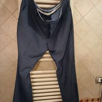 PANTALONI slim tessuto operato