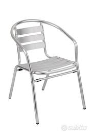 sedie in alluminio con braccioli da giardino