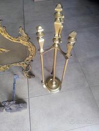 Parascintille camino in ottone bronzato 