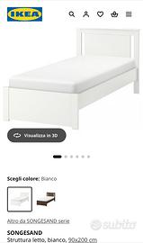 Ikea struttura letto singolo