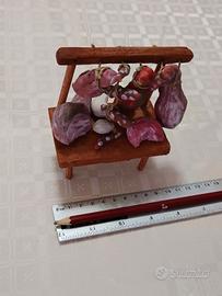 banco macellaio miniatura diorama, presepe