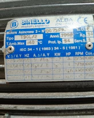 Motore elettrico Mec 90 trifase B14