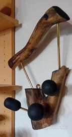 appendi abiti legno marino