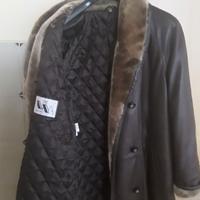 Giaccone pelle color marrone