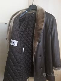 Giaccone pelle color marrone