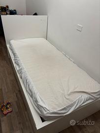 Letto singolo ikea con doppia cassettiera materass